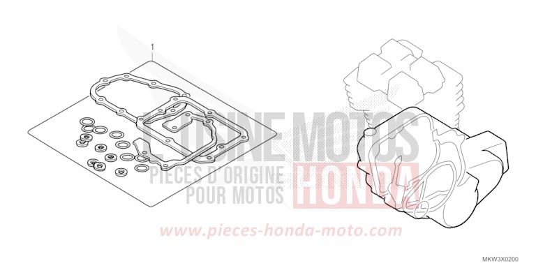 TROUSSE DE JOINT B von NC750X "Meca" MAT JEANS BLUE MATALLIC (PB417) von 2023